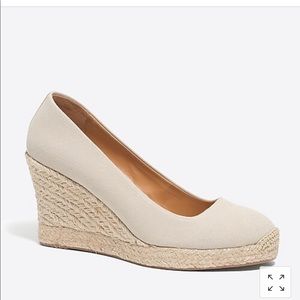 J Crew Canvas Espadrille Wedges